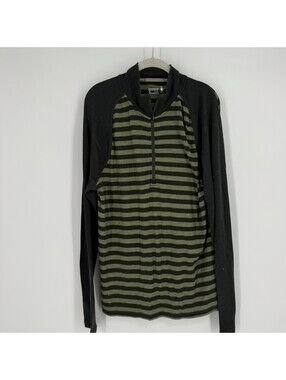 Smartwool jacket shirt mens XL green NTS mid 250 pattern zip merino wool hiking
